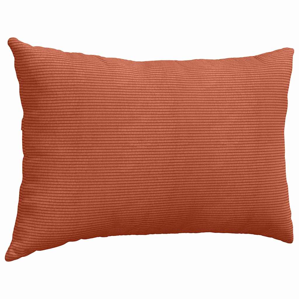 Sofa Pillows 2 pcs Red Orange 60 x 40 cm Corduroy Fabric