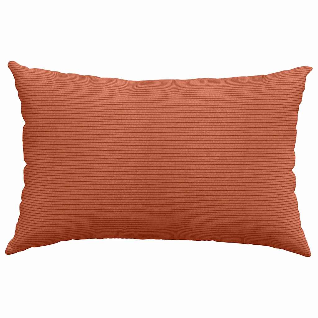 Sofa Pillows 2 pcs Red Orange 60 x 40 cm Corduroy Fabric