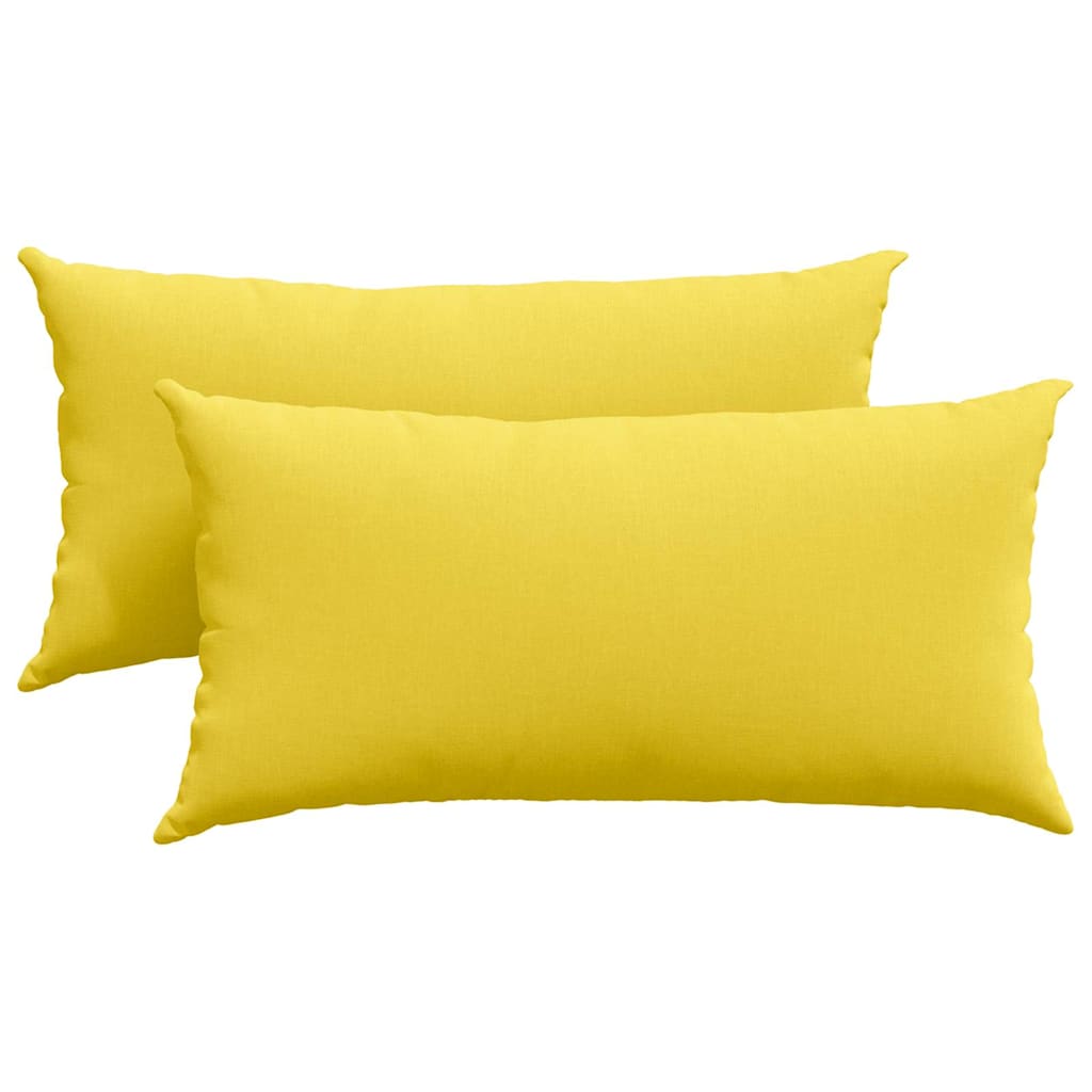 Sofa Pillows 2 pcs Light Yellow 80 x 40 cm Fabric