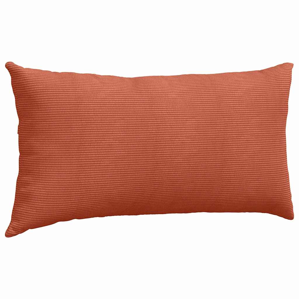 Sofa Pillows 2 pcs Red Orange 80 x 40 cm Corduroy Fabric