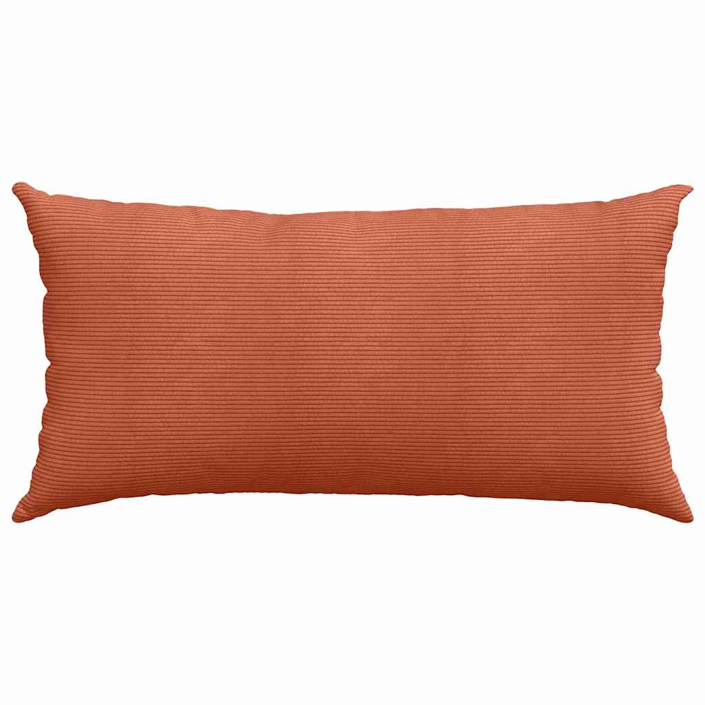 Sofa Pillows 2 pcs Red Orange 80 x 40 cm Corduroy Fabric
