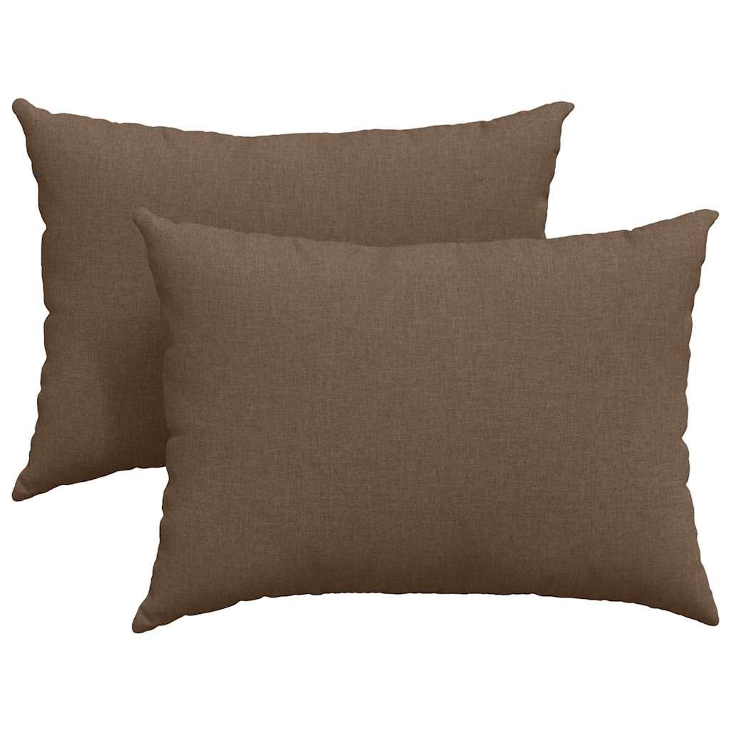 Sofa Pillows 2 pcs Brown 70 x 50 cm Fabric