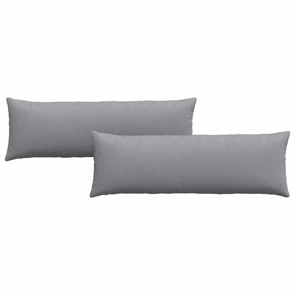 Sofa Pillows 2 pcs Light Grey 120 x 40 cm Fabric