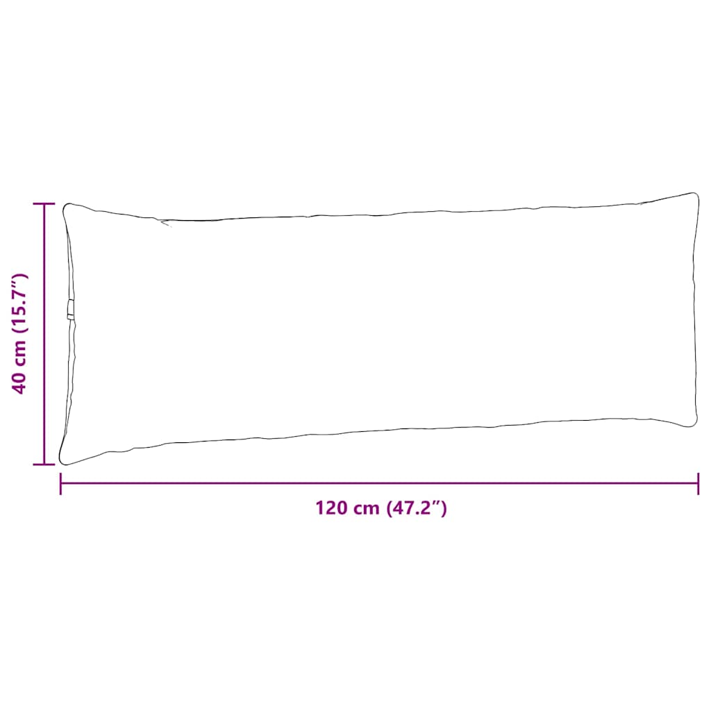 Sofa Pillows 2 pcs Light Grey 120 x 40 cm Fabric