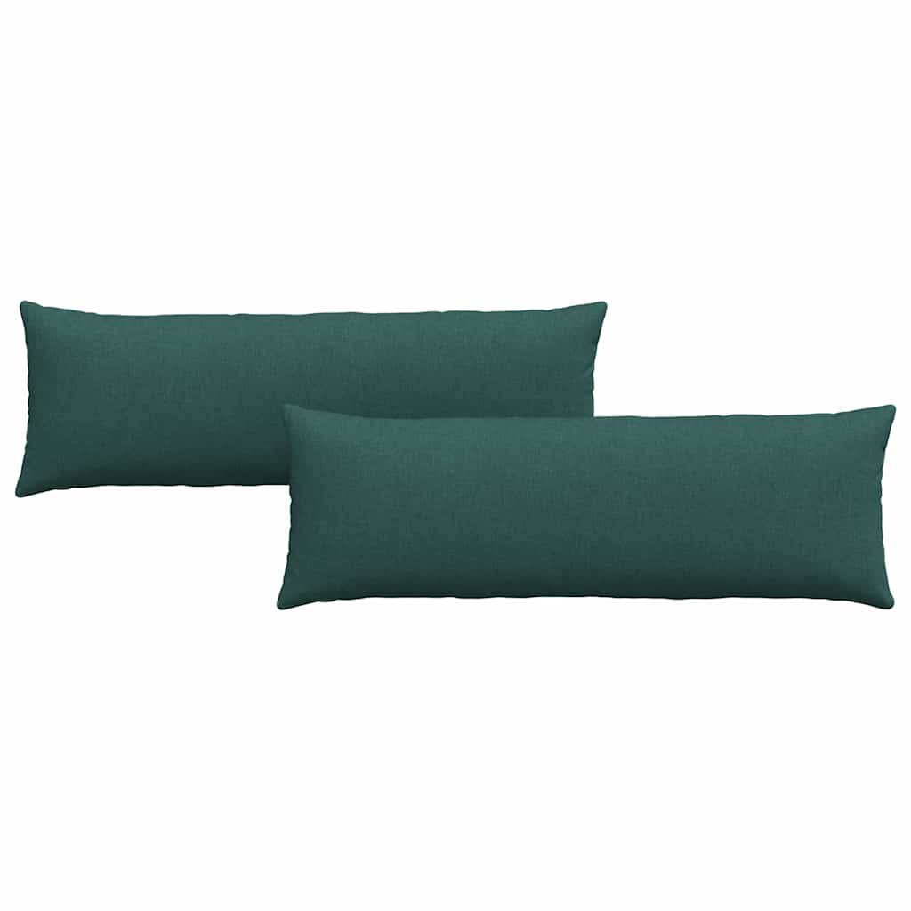 Sofa Pillows 2 pcs Dark Green 120 x 40 cm Fabric