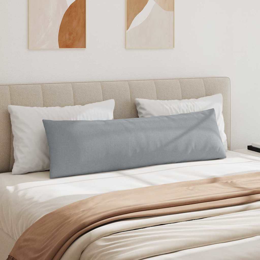 Sofa Pillows 2 pcs Light Grey 145 x 40 cm Fabric