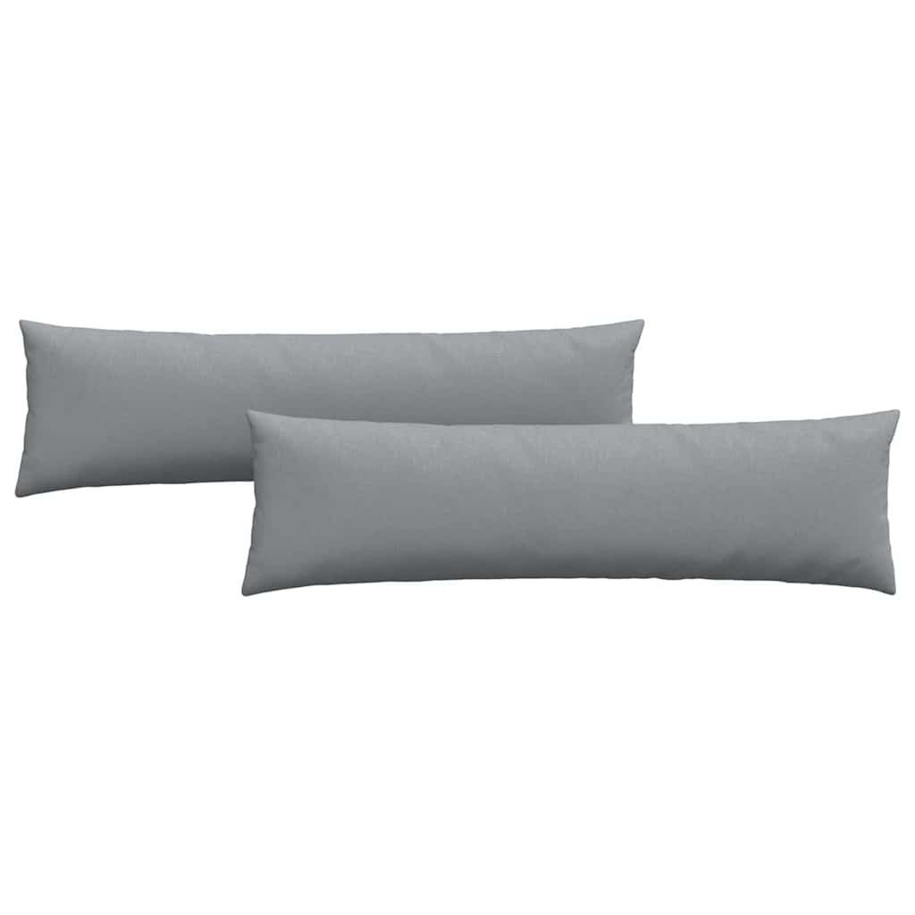 Sofa Pillows 2 pcs Light Grey 145 x 40 cm Fabric