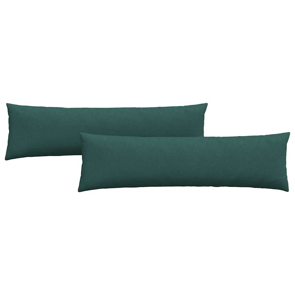 Sofa Pillows 2 pcs Dark Green 145 x 40 cm Fabric