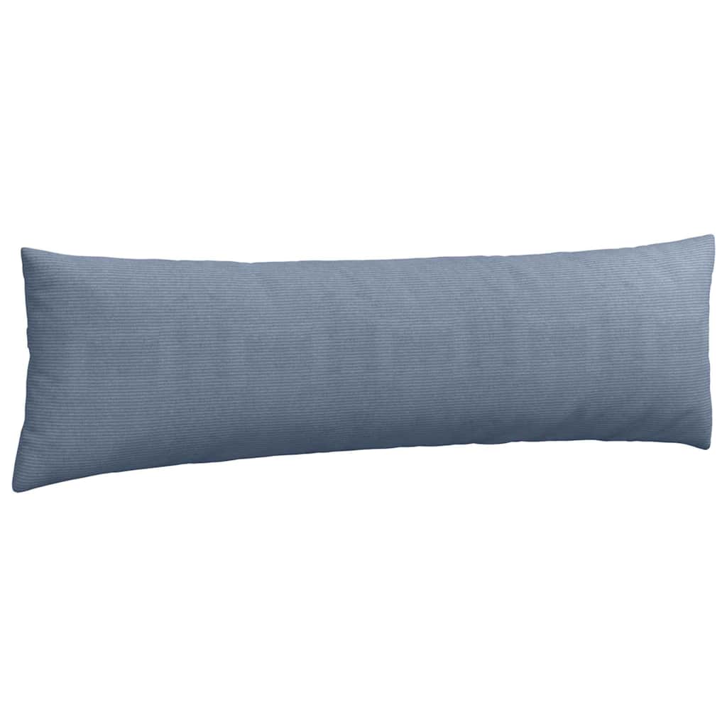 Sofa Pillows 2 pcs Blue 145 x 40 cm Corduroy Fabric