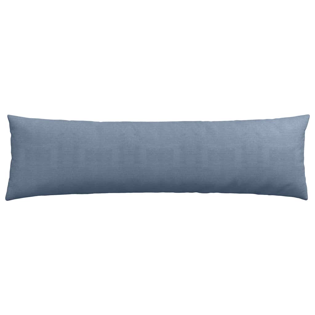 Sofa Pillows 2 pcs Blue 145 x 40 cm Corduroy Fabric