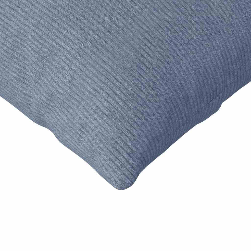 Sofa Pillows 2 pcs Blue 200 x 40 cm Corduroy Fabric
