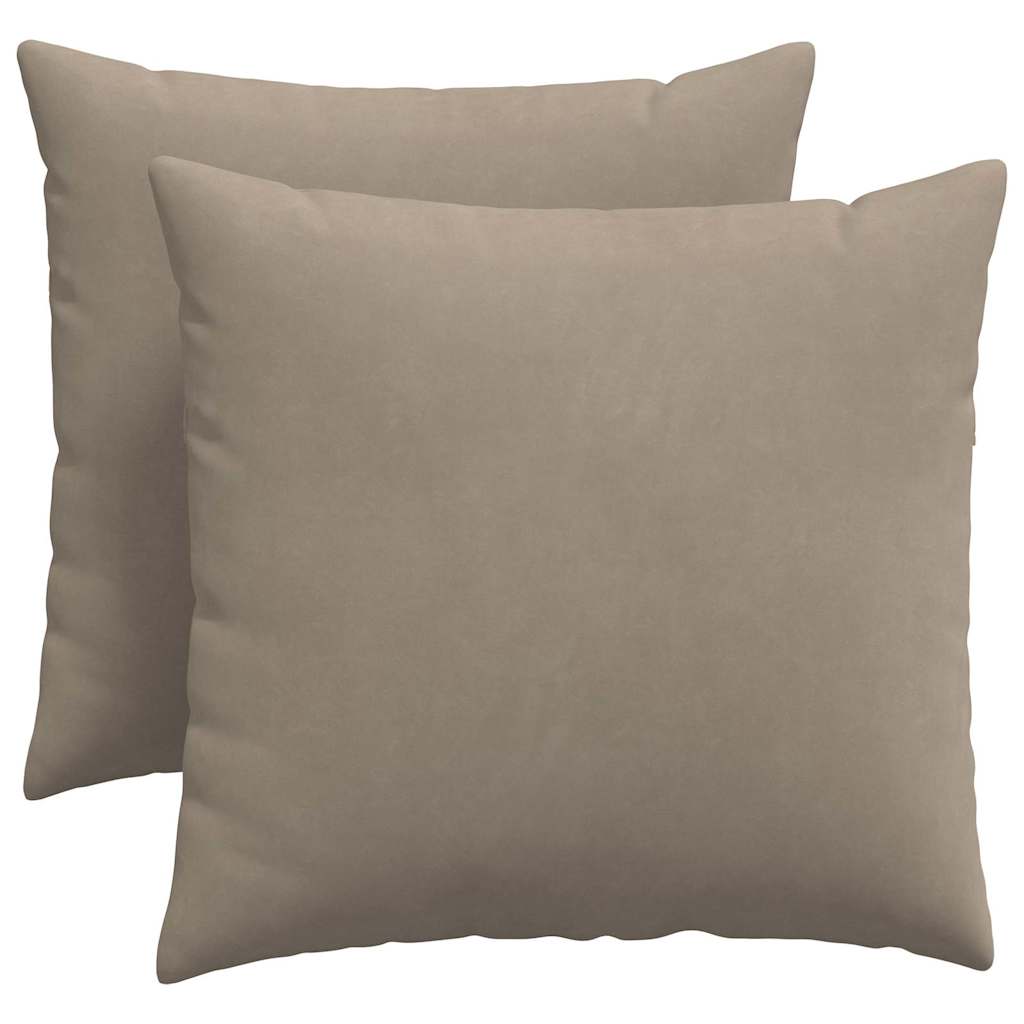 Sofa Pillows 2 pcs Taupe 50 x 50 cm Fabric