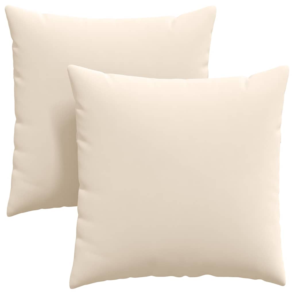 Sofa Pillows 2 pcs Beige 60 x 60 cm Fabric