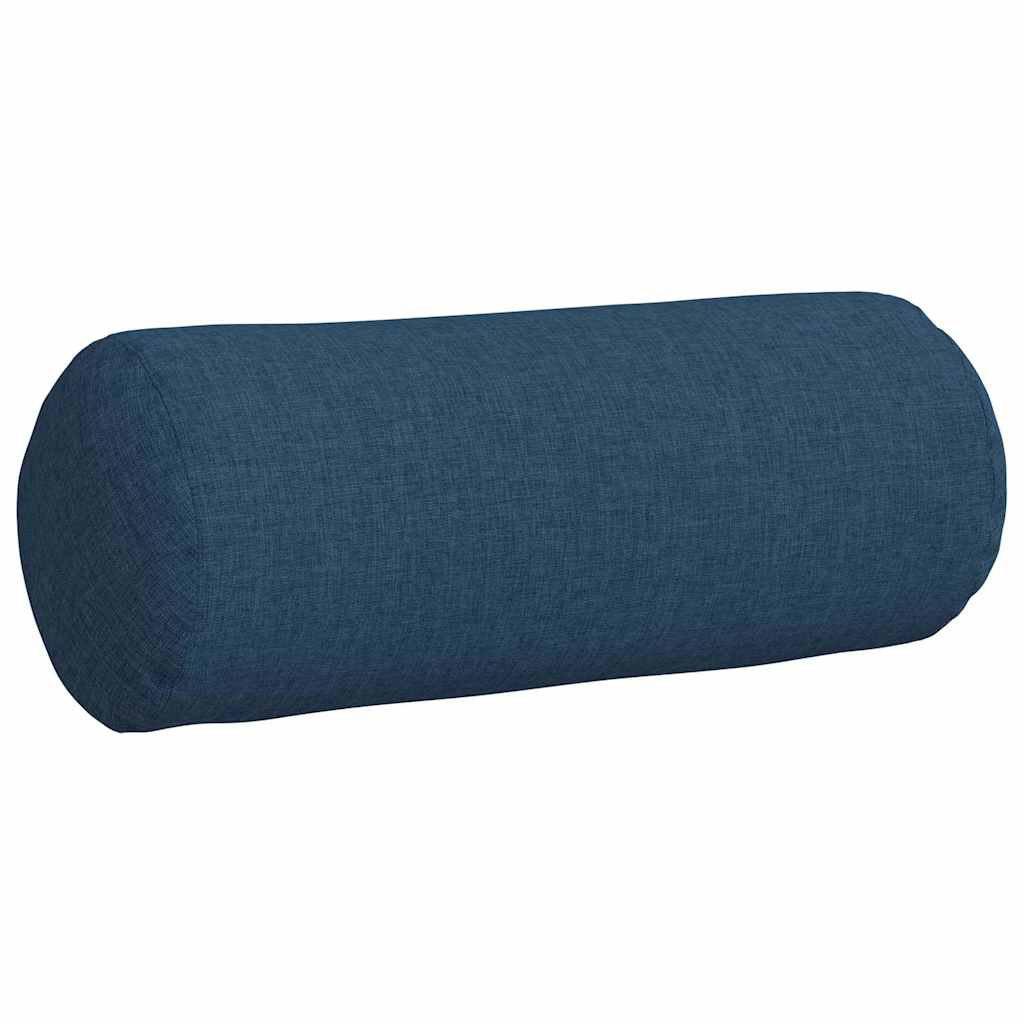 Bolster Pillows 2 pcs Blue Ø 15 x 40 cm Fabric