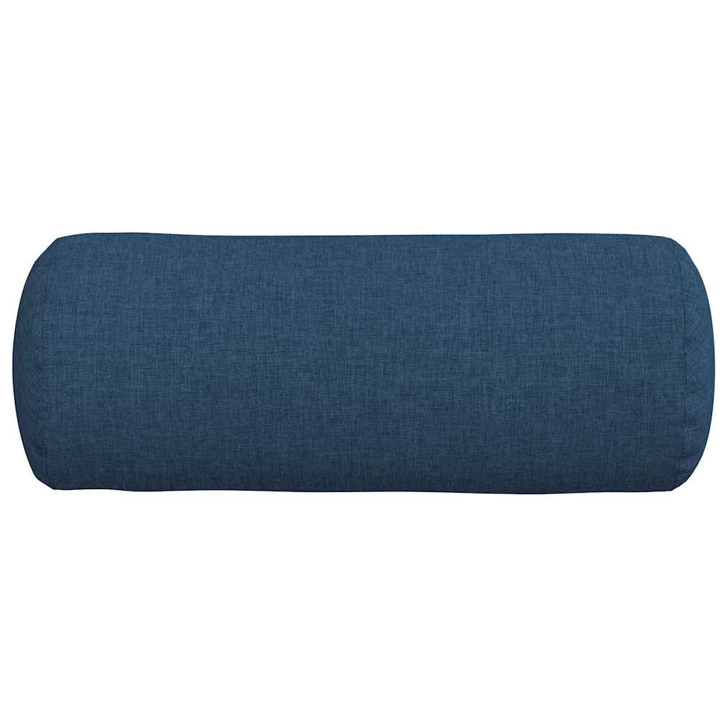 Bolster Pillows 2 pcs Blue Ø 15 x 40 cm Fabric