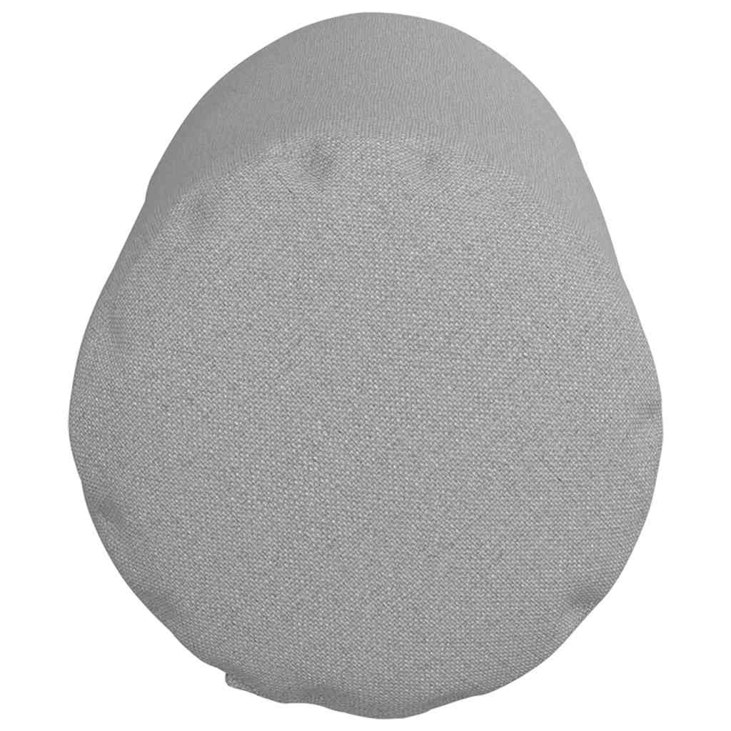 Bolster Pillows 2 pcs Cloud Grey Ø 15 x 40 cm Fabric