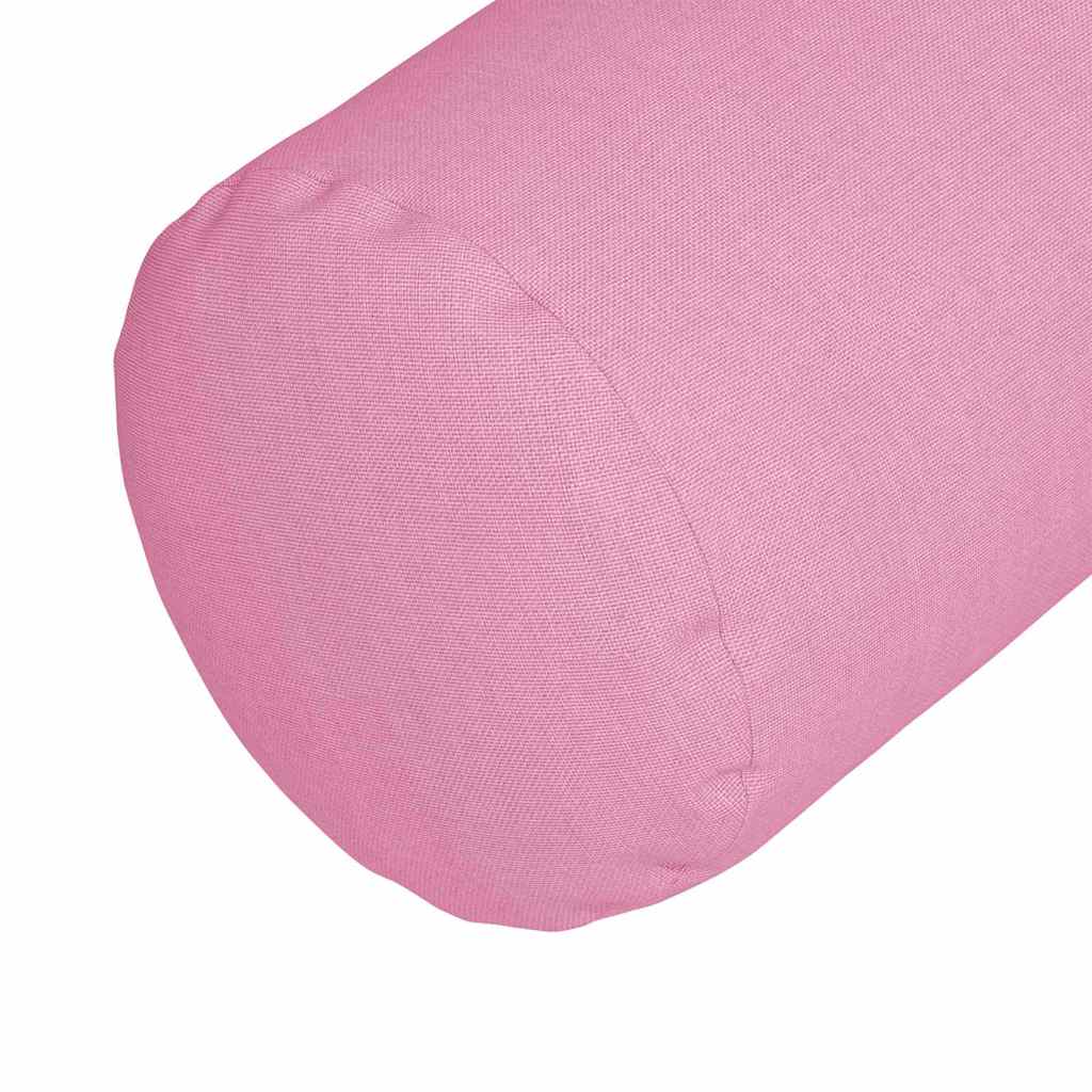 Bolster Pillows 2 pcs Pink Ø 15 x 40 cm Fabric