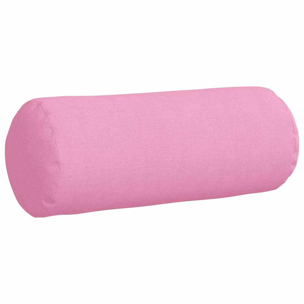 Bolster Pillows 2 pcs Pink Ø 15 x 40 cm Fabric