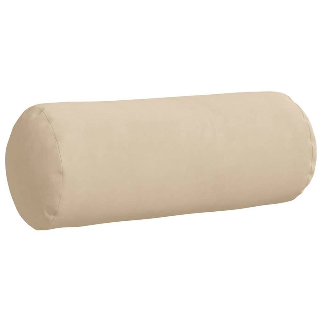 Bolster Pillows 2 pcs Cream Ø 15 x 40 cm Microfibre Fabric