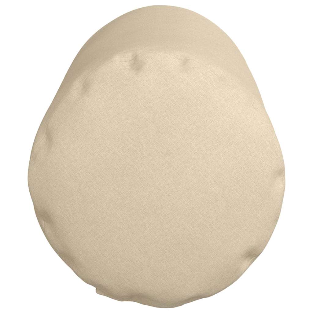 Bolster Pillows 2 pcs Cream Ø 25 x 70 cm Fabric