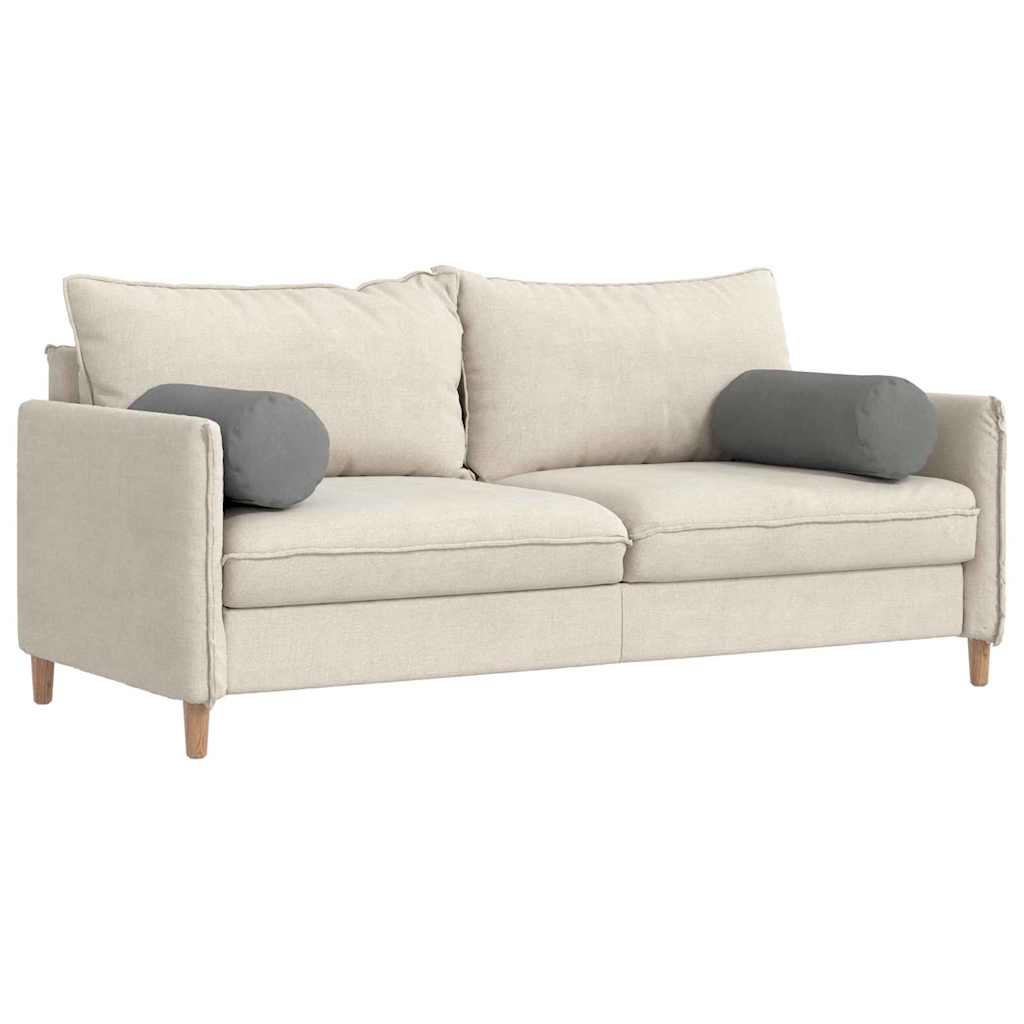 Bolster Pillows 2 pcs Dark Grey Ø 25 x 70 cm Microfibre Fabric