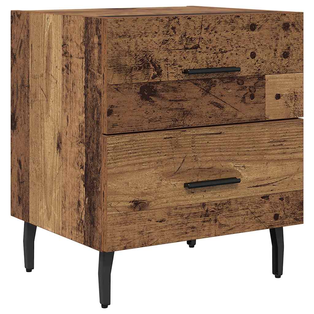 Bedside Cabinet with Drawer 2 pcs Old wood 40 x 35 x 47.5 cm