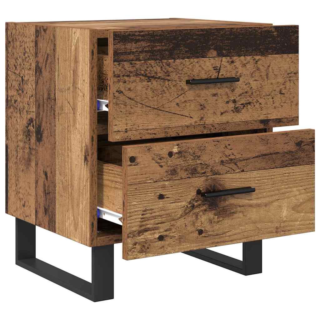 Bedside Cabinet with Drawer 2 pcs Old wood 40 x 35 x 47.5 cm