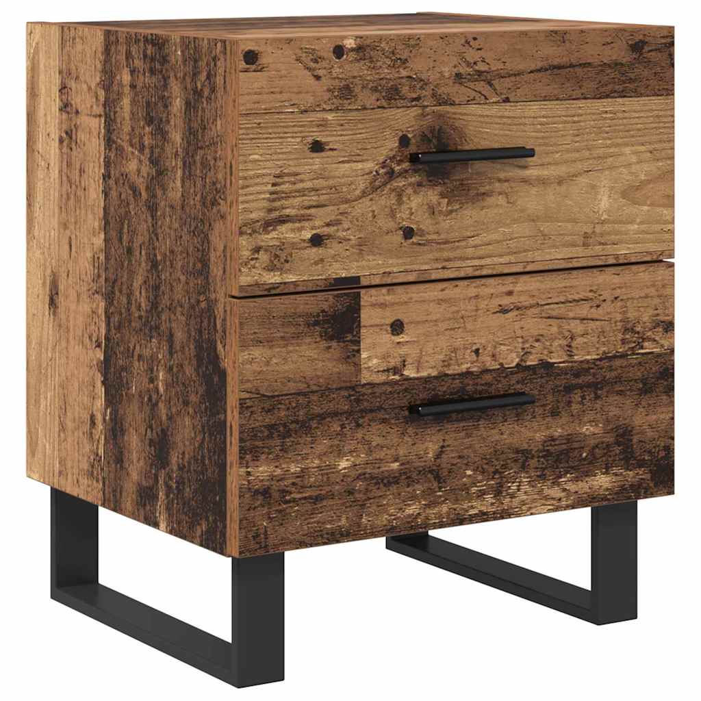 Bedside Cabinet with Drawer 2 pcs Old wood 40 x 35 x 47.5 cm