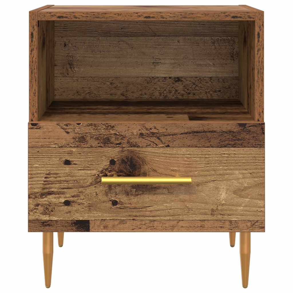 Bedside Table 2 pcs Old wood 40 x 35 x 47.5 cm Engineered wood