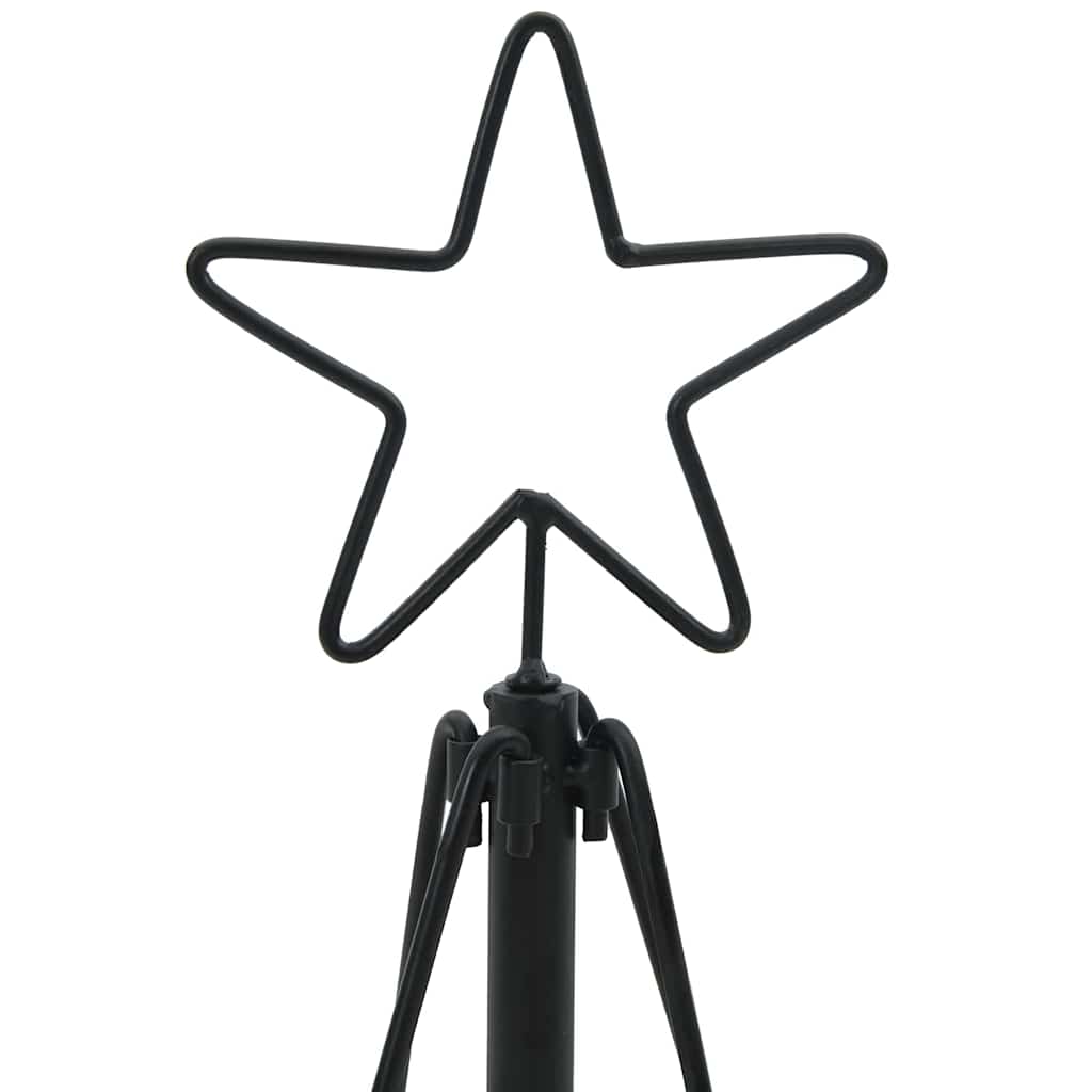 Christmas Cone Tree with Stand Black 125 cm Steel