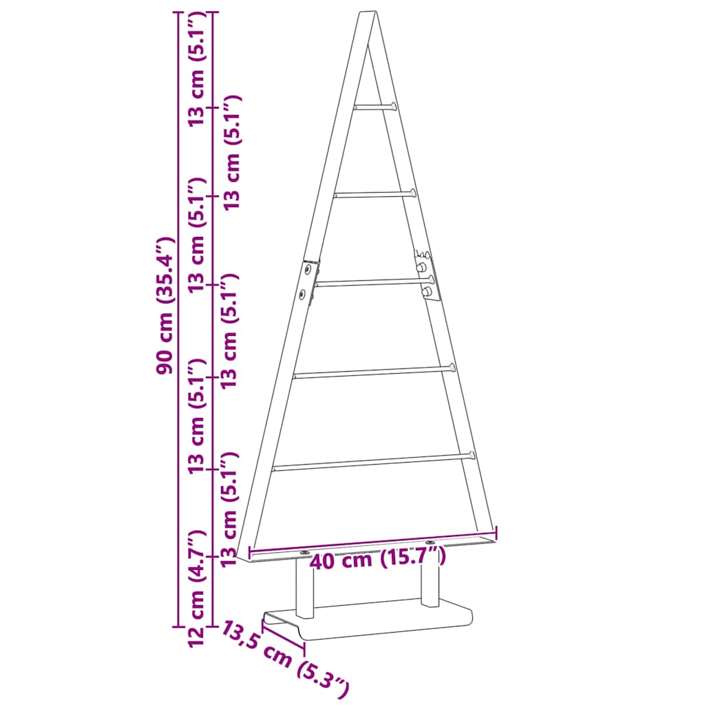 Metal Christmas Tree with Stand Black 90 cm Steel