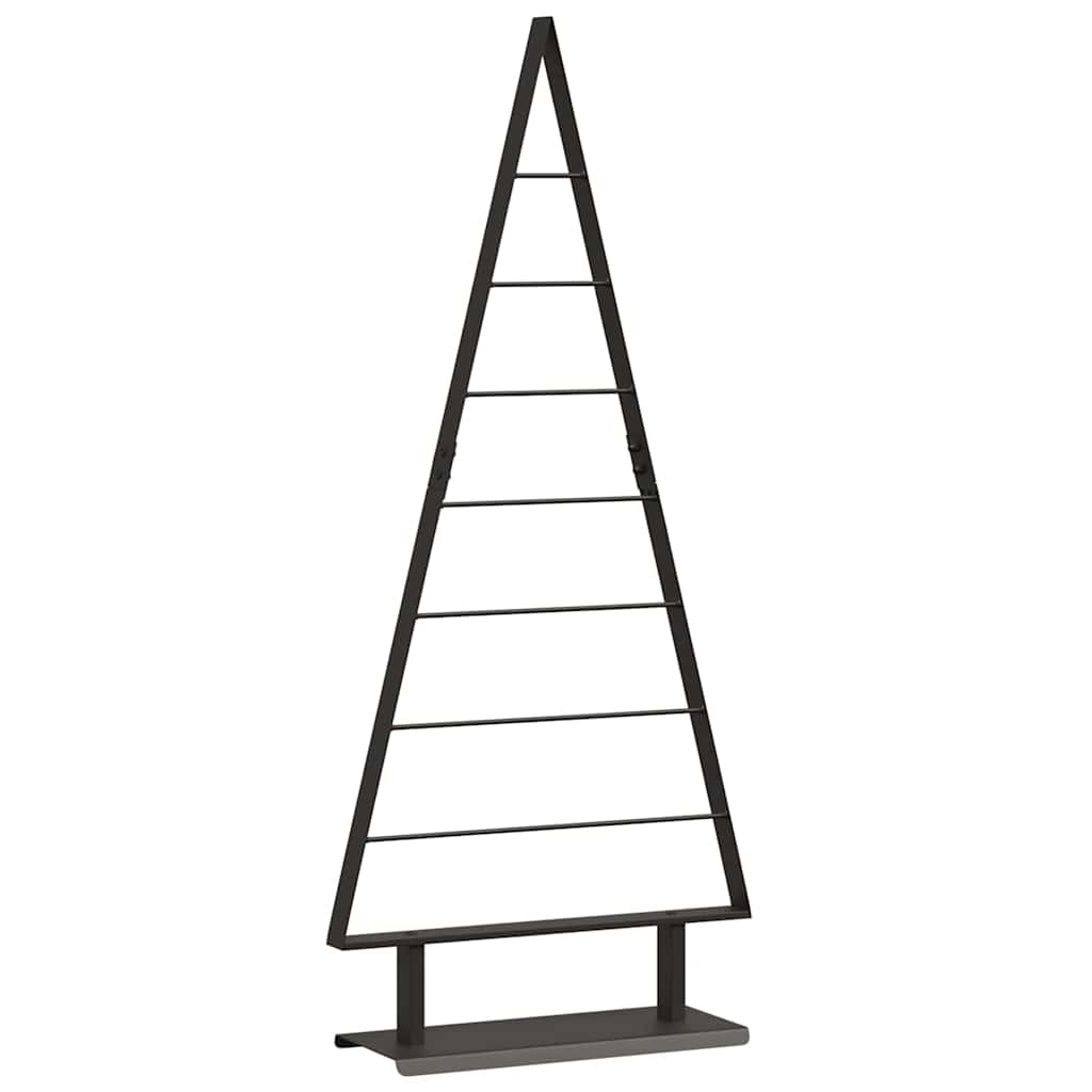 Metal Christmas Tree with Stand Black 125 cm Steel
