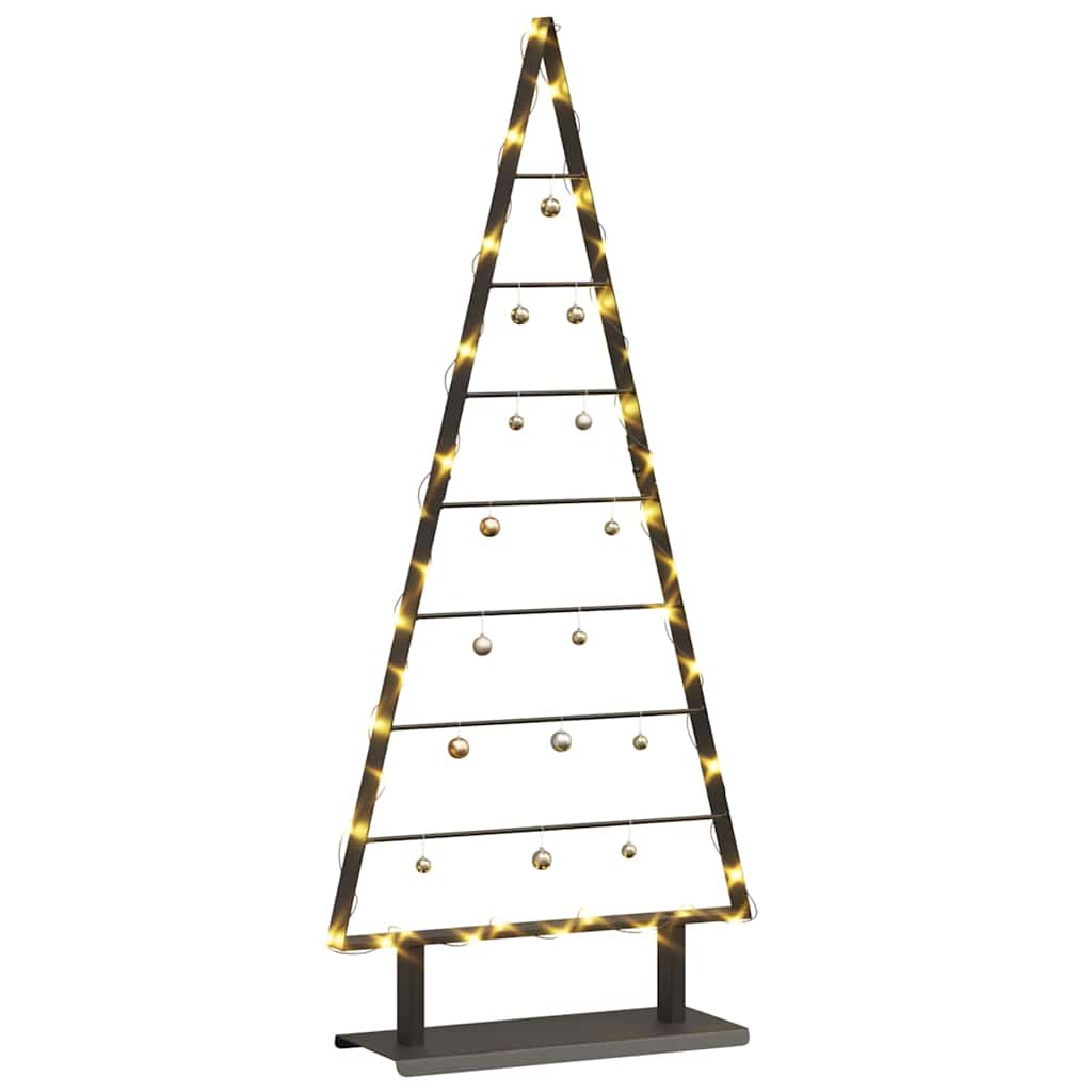 Metal Christmas Tree with Stand Black 125 cm Steel