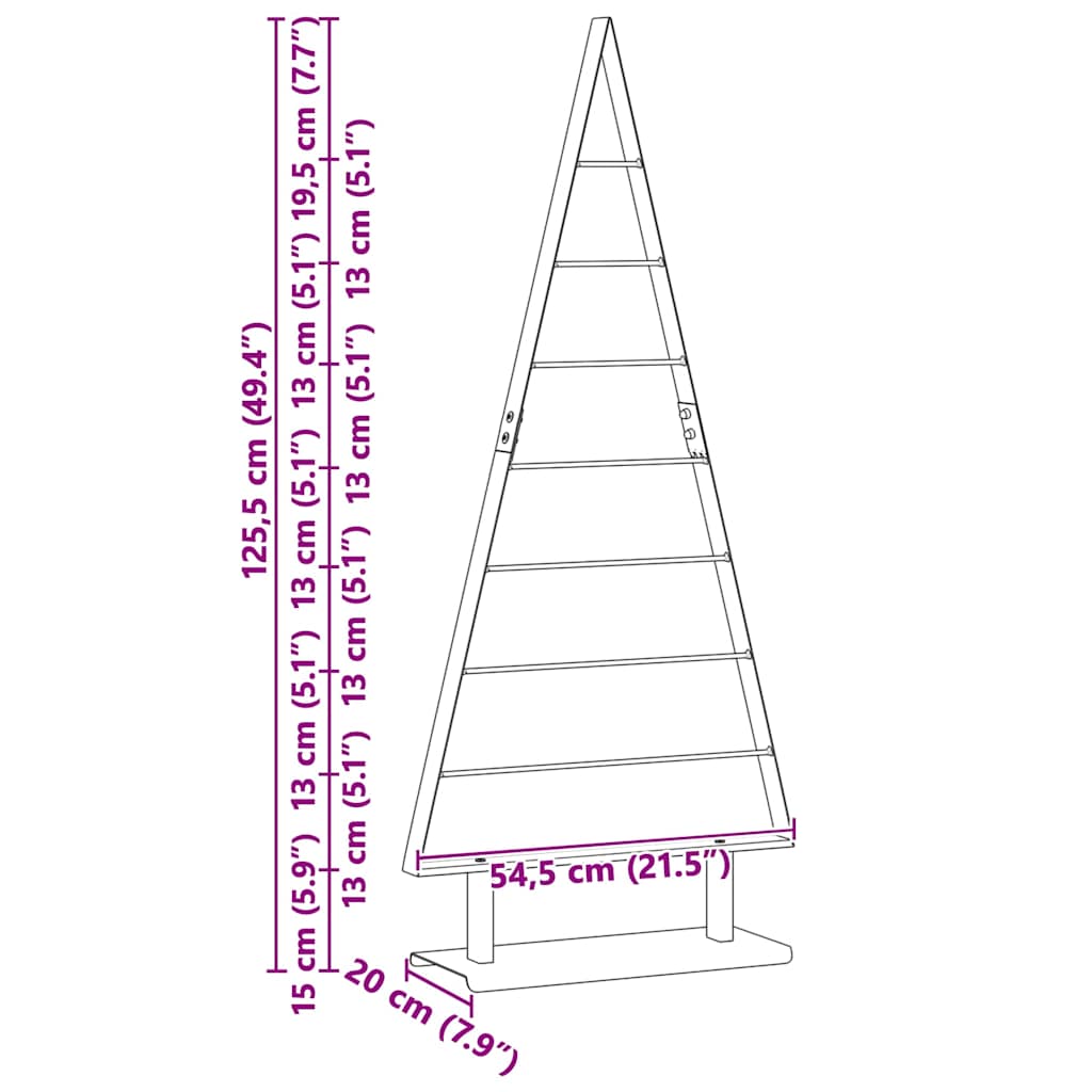 Metal Christmas Tree with Stand Black 125 cm Steel