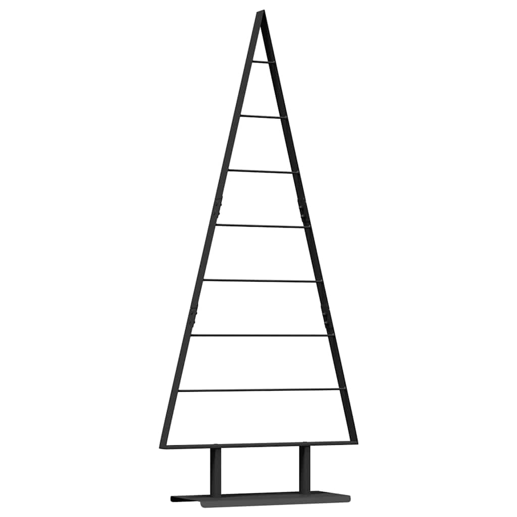 Metal Christmas Tree with Stand Black 150 cm Steel