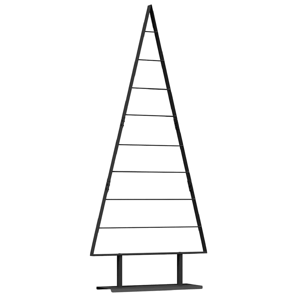 Metal Christmas Tree with Stand Black 180 cm Steel