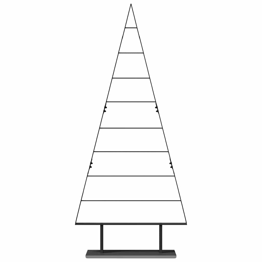 Metal Christmas Tree with Stand Black 180 cm Steel