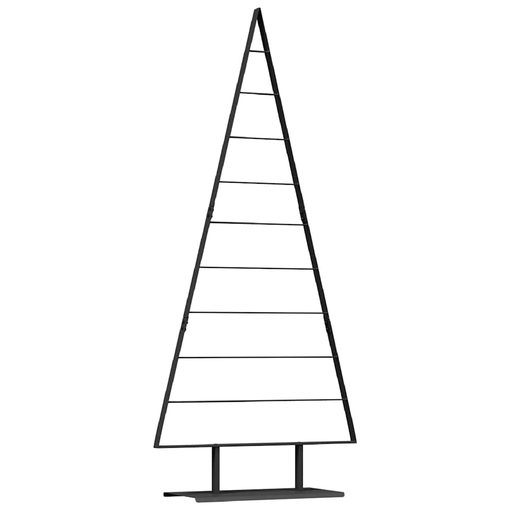 Metal Christmas Tree with Stand Black 210 cm Steel