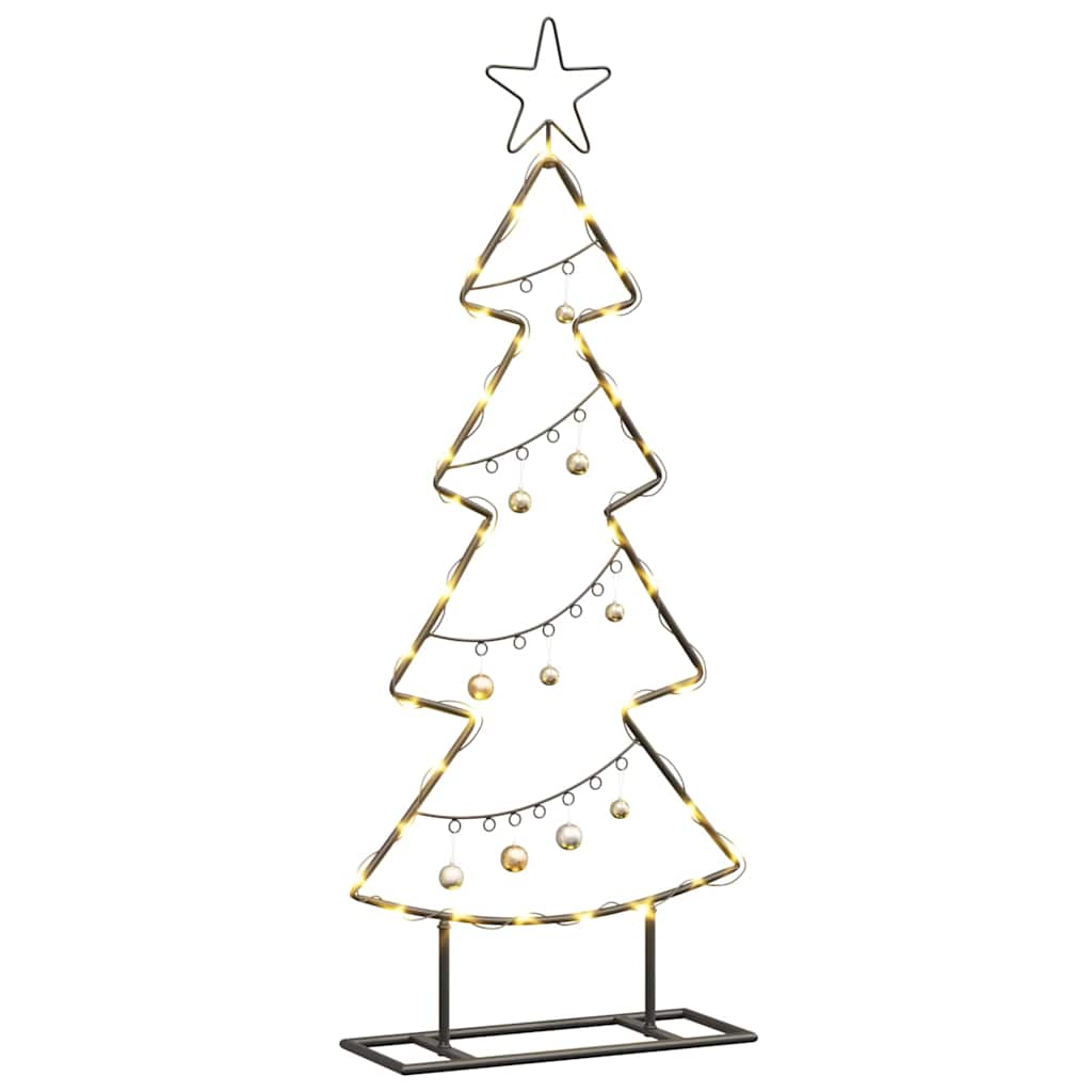 Metal Christmas Tree with Stand Black 90 cm Steel