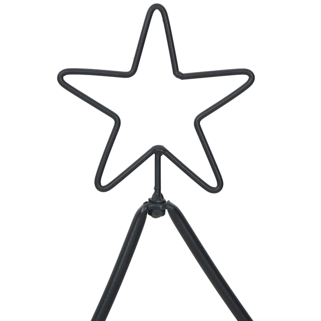 Metal Christmas Tree with Stand Black 180 cm Steel