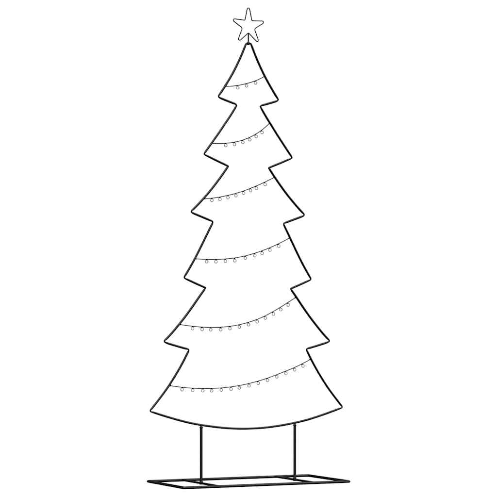Metal Christmas Tree with Stand Black 180 cm Steel