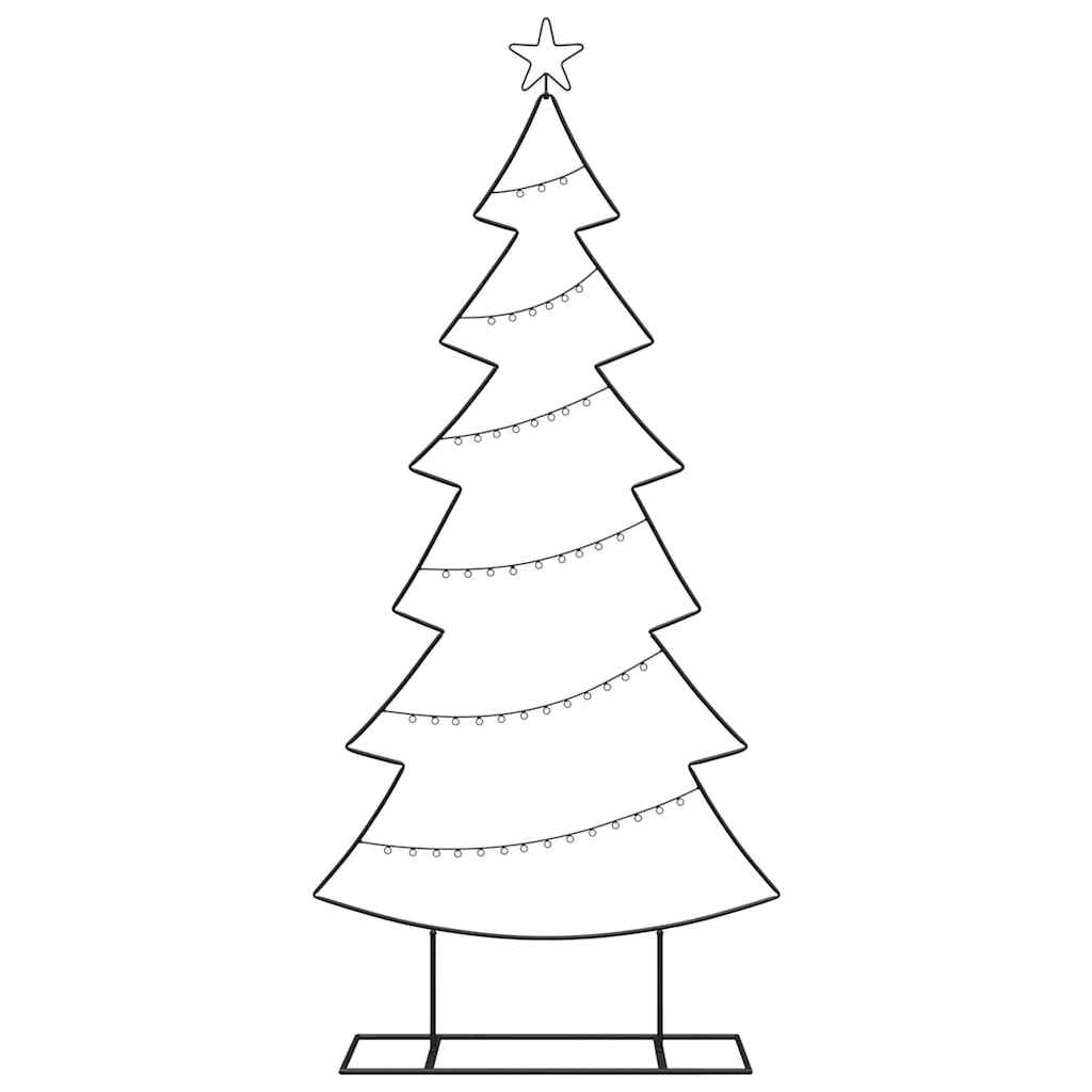 Metal Christmas Tree with Stand Black 180 cm Steel