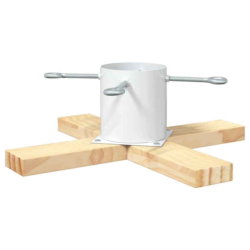 Christmas Tree Stand 1.73 White 50 x 50 x 16 cm Solid Pine Wood