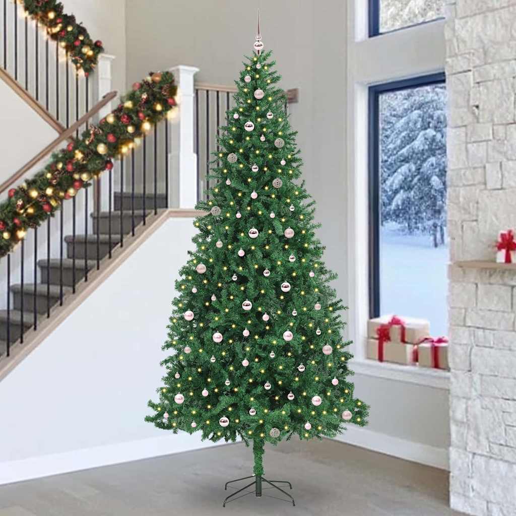 Artificial Christmas Tree with 300 LEDs with Stand Green 300 cm