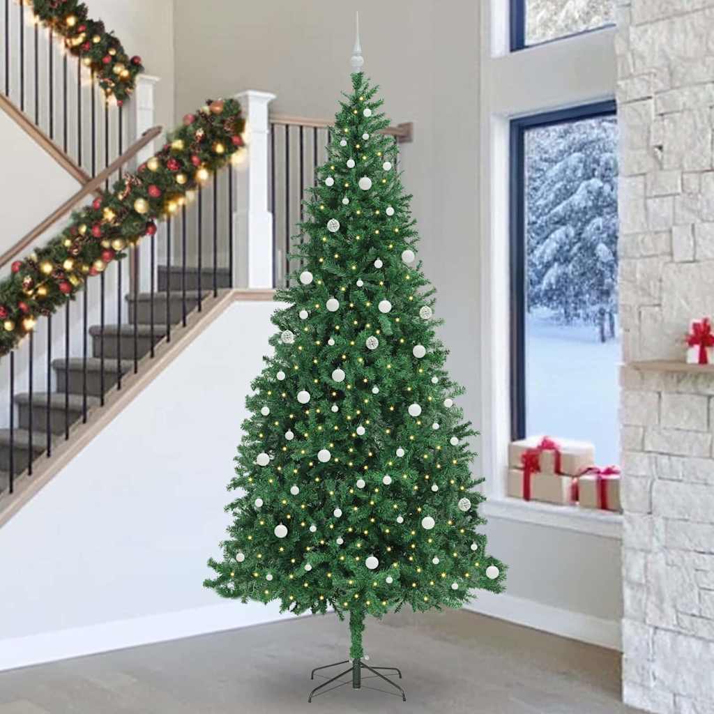 Artificial Christmas Tree with 300 LEDs with Stand Green 300 cm