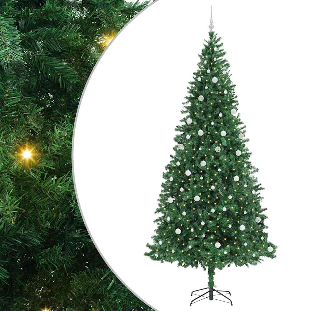 Artificial Christmas Tree with 300 LEDs with Stand Green 300 cm