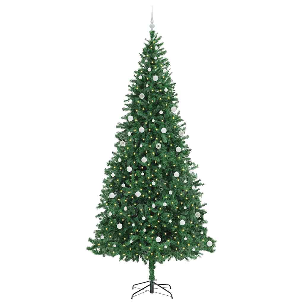 Artificial Christmas Tree with 300 LEDs with Stand Green 300 cm