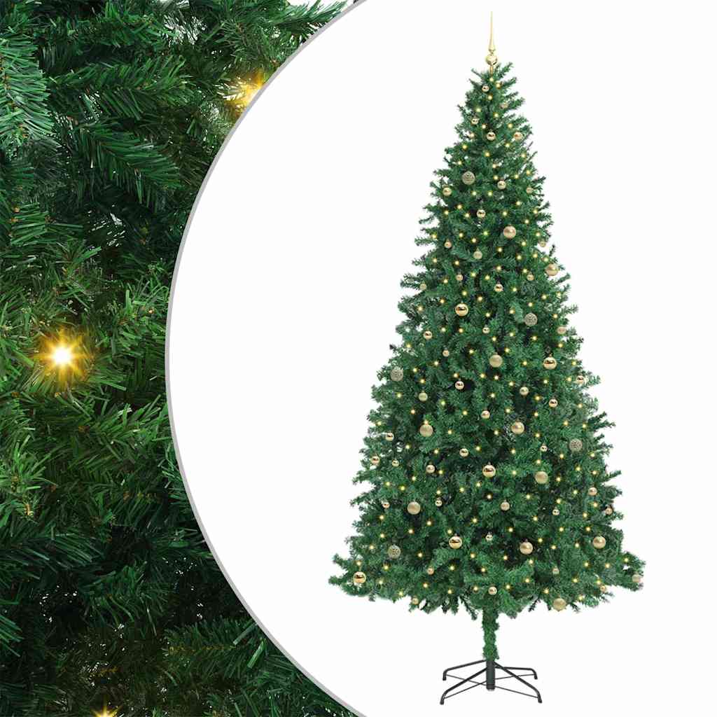 Artificial Christmas Tree with 300 LEDs with Stand Green 300 cm