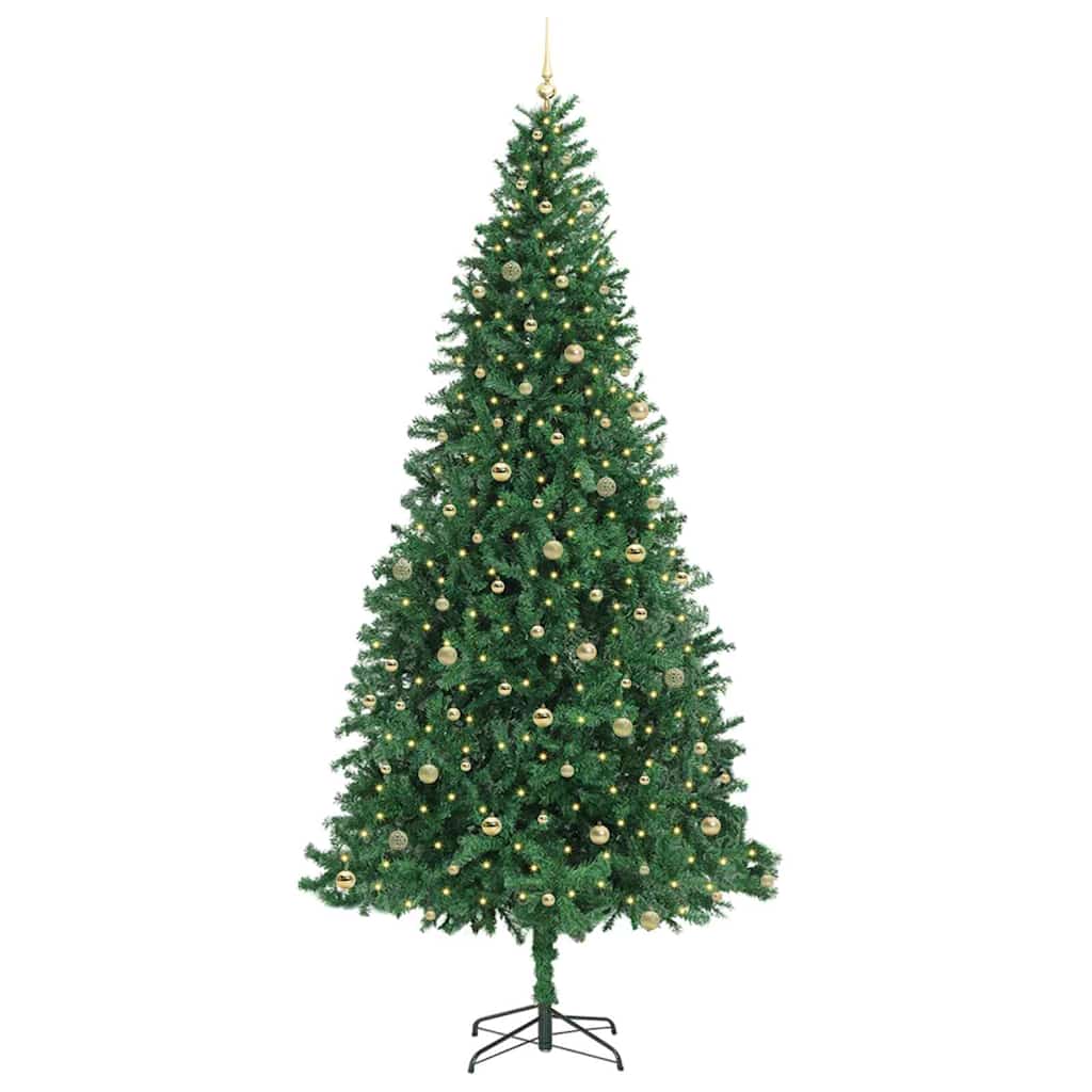 Artificial Christmas Tree with 300 LEDs with Stand Green 300 cm