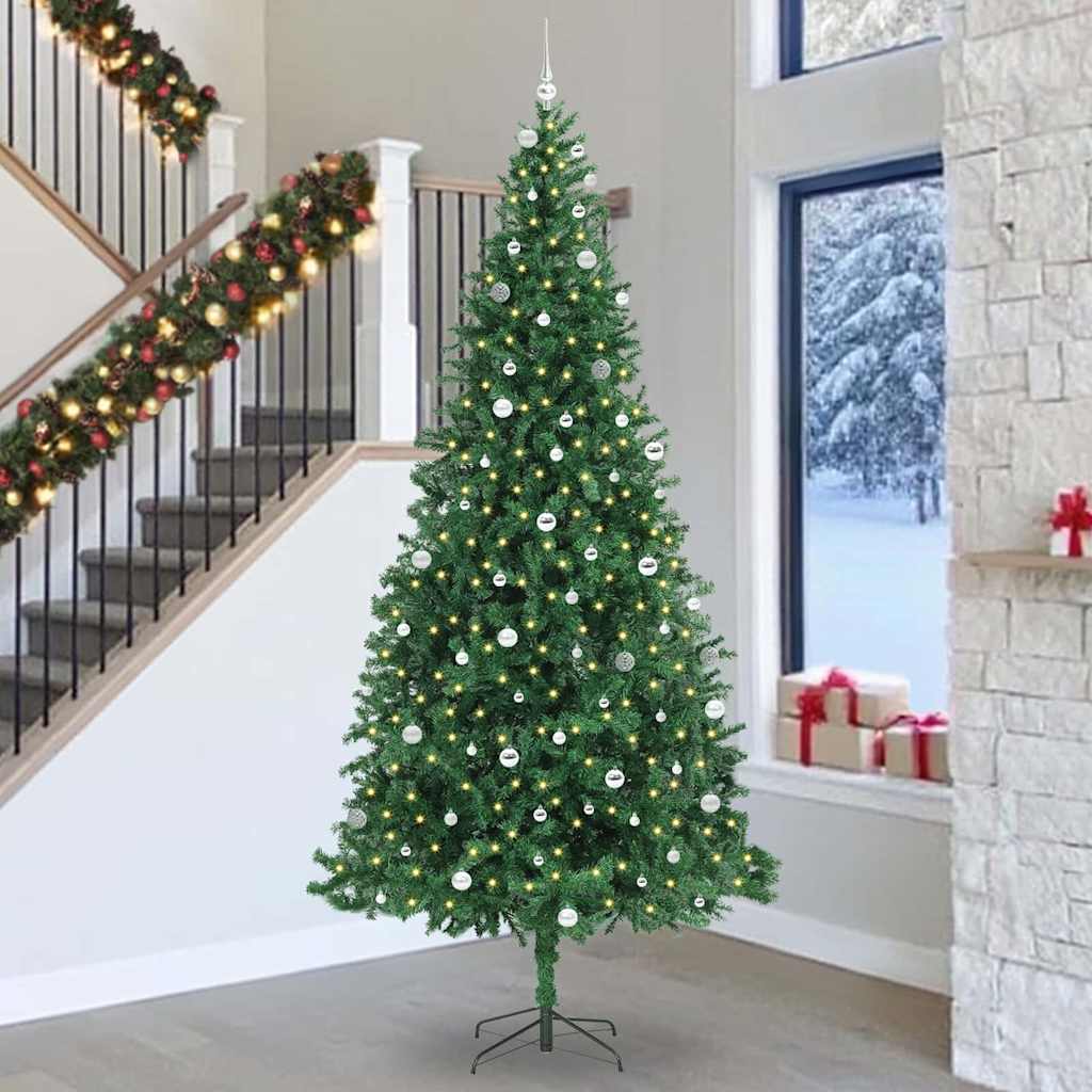 Artificial Christmas Tree with 300 LEDs with Stand Green 300 cm